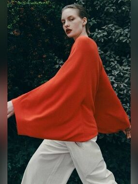 NEW Zara Batwing Sleeve Knit Sweater NWOT